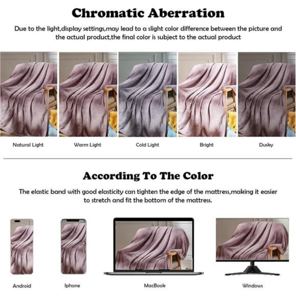 Super Soft Throw Blanket Light Purple Premium Silky Flannel Fleece - Picture 6 of 7